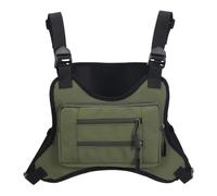 Chest Backpack for Men Waterproof Vest Bag with Capacity, verde, Consulte la descripción, See description