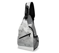 Chest Bag A Cloud Floating Sling Bag for Men Crossbody Bag Fanny Packs for Women Sling Backpack for Travel, white, 8x4x15 Inches