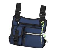 Chest Bag - Breast Pack, Quick Access Storage, Easy Hiking, Climbing Bag | Enhanced Stability Clothing - Resistant Multi-Function Vest with 3D Cut for Hiking, Fitness, Sports Engine, bule, Siehe