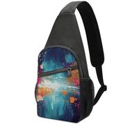 Chest Bag Fanny Pack Abstract Oil Painting Printed Cross Body Bag Waist Packs Sling Bag for Women Men