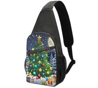 Chest Bag Fanny Pack Christmas Eve Printed Cross Body Bag Waist Packs Sling Bag for Women Men