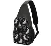 Chest Bag Fanny Pack Halloween Goth2 Printed Cross Body Bag Waist Packs Sling Bag for Women Men