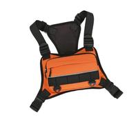 Chest Bag for Men, Zipper Pocket Carry Pack with Adjustable Straps, Webbing Detail and Mesh Back Panel for Travel Front Carry Pack Chest Rig Bag Small Crossbody Pouch Utility Travel Outdoor Mesh