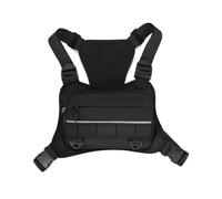 Chest Bag for Small Items, Adjustable Strap Front Carry Pack with Zipper Access and Polyester Body for Trips Front Carry Pack Chest Rig Bag Small Crossbody Utility Travel Outdoor Commute Mesh Back Men