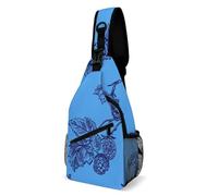 Chest Bag Line Drawing Pattern Sling Bag for Men Crossbody Bag Fanny Packs for Women Sling Backpack for Travel, white, 8x4x15 Inches