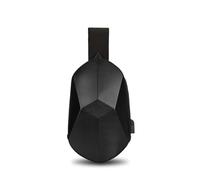 Chest Bag Men Three-Dimensional Hard Shell Waterproof Riding Couple USB Charging Messenger Sling Shoulder Bags(Black)