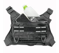 Chest Bag Multi-pocket Running Vest Waterproof Zipper Closure Chest Pack with 2 Hooks Adjustable Breathable Lightweight Running Hydration Vest for Men Women Pack