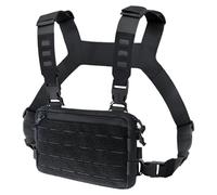 Chest bag sport lightweight resistant shoulder strap waterproof adjustable ergonomic running cycling hiking fitness training outdoor travel multiple pockets compact, Black, Se référer au descriptif