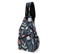 Chest Bag Subtle Graffiti Elements Sling Bag for Men Crossbody Bag Fanny Packs for Women Sling Backpack for Travel, white, 8x4x15 Inches