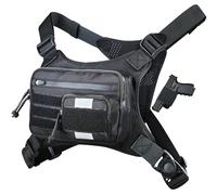 Chest Bag with Gun Holster fits Most Pistols, Tactical Chest Rig Vest, Running Chest Pack EDC for Men Women Sports Hiking