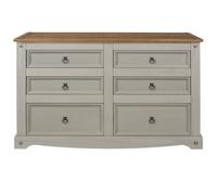 Core Products Halea 6-Drawer Pine Chest - Grey, Grey