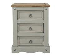 Chest Beds Wardrobe Bookcase Bedside - Premium Corona Pine Grey Washed - Ext LT