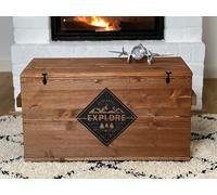 Chest Coffee Table Solid Wood Living Room Table Trunk Table Vintage Shabby