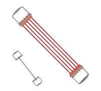 Chest Expander - 5 Spring Adjustable Fitness Arm Exerciser, Elastic Resistance Stretch Bands Strength Training Device, Ergonomic Hand Grip Workout Equipment for Upper Body Muscle Building | Portable H