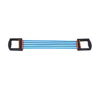 Chest Expander, Five Tubes Ajustable Rubber Chest Expander Arm Training for Pilates Push Ups Full Body Home Gym Workout Band (Blue)