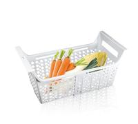 Chest Freezer Basket, Deep Freezer Organizer Bin Expandable Storage Rack Bins Metal Wire Baskets with Handle Stackable Kitchen Storage Boxes for Kitchen (Small)
