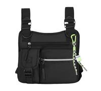 Chest Harness - Lightweight Hiking and Climbing Bag - Multifunctional Heavy Duty Vest with Ergonomic 3D Cut for Hiking Sport Motor Skills Work, Black, Se référer au descriptif, Refer to description