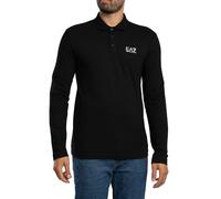 Chest Logo Longsleeved Polo Shirt Black XL