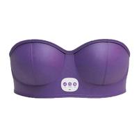 Chest Massager Breast, Electric Heated Bust Massager, Anti Sagging USB Rechargeable Chest Enlargement Growth Stimulator(Purple,Plug-in Version)