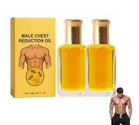 Chest Muscle Strengthening Oil, Men's Breast Development Detection Cream, Body Formation Massage Oil, Quick Absorbent, Gynecomastia Firming Oil for Men for All Skin Types (2)