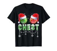 Chest Nuts Funny Matching Chestnuts Christmas 2025 Couples T-Shirt