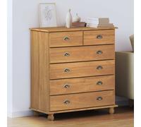 Chest of Drawer with Drawer with Storage ASKIM Solid Pine Wood Drawers vidaXL