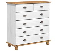 Chest of Drawer with Drawer with Storage ASKIM Solid Pine Wood Drawers vidaXL