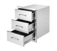 Chest of Drawers 15.9x13.1x6.2 Inch Stainless Steel 201