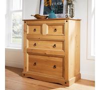 Chest of Drawers 2+2 Drawers Solid Pine Furniture Corona