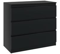 Homcom Chest Of Drawers, 3 Drawer Storage Cabinet Unit For Bedroom In Black Black