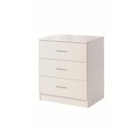 Chest of Drawers 3 Drawer Modern Plinth Base Chrome Handles Multiple Finishes