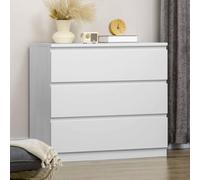 Homcom Chest Of Drawers, 3 Drawer Storage Cabinet Unit For Bedroom, White