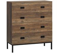 HOMCOM Chest of Drawers, 4 Drawer Unit Storage Chest Bedroom Living Room