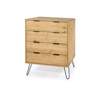 Chest of Drawers 4 Tier Industrial Bedroom Storage with Hairpin Legs