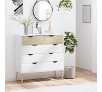HOMCOM Chest of Drawers, 5 Drawer Dresser Storage Organizer Cabinet Bedroom Livi
