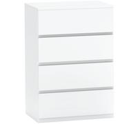 Chest of Drawers 55x33x80cm Black Particle Board 4-Drawer Handleless Soft-Close