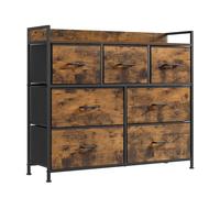 Chest of Drawers Bedroom Cabinet 7 Fabric Drawers with Handles Metal Frame