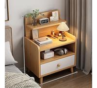 Chest of Drawers Bedside table with drawer and open shelves for storage in the bedroom