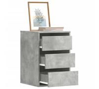 Chest of Drawers Concrete Grey Made of Wood Material 40 x 41 x 58 cm with 3 Drawers Storage Space Sideboard for Bedroom Living Room Hallway Shelf Organiser for Dining Room Office Bathroom