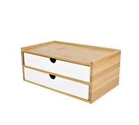 Chest of Drawers Desktop Organiser Holder Storage Unit Wood Storage Chest, Multi-Function Storage Caddy Drawers, Office Supplies Drawer | Eco-Friendly Makeup Holder,D25 X W16 X H11cm