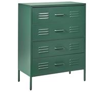 Beliani Chest Of Drawers Enago Metal Dark Green, Green