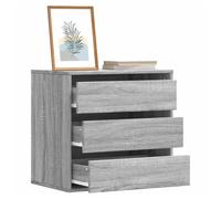 Chest of Drawers Grey Sonoma 60x41x58cm Engineered Wood 3-Drawer Bedroom Storage