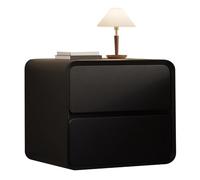 Chest of Drawers Leather bedside table with drawers, simple side table with storage space for the bedroom, small bedside table