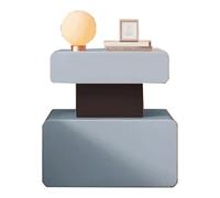 Chest of Drawers Nightstand with 2 drawers, solid wood and microfiber leather, modern nightstand for the bedroom, space-saving design