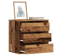 Chest of Drawers Old Wood 60x41x58 cm Engineered Wood 3-Drawer Bedroom Modern UK