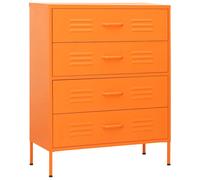 Chest of Drawers Orange Steel Storage Cabinet Sideboard Multi Colours vidaXL
