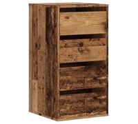 Chest of Drawers Reclaimed Wood Look Wood Material 40 x 41 x 76 cm with 4 Drawers Storage Space for Bedroom Living Room Hallway Dining Room Office Versatile Storage and Storage