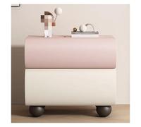 Chest of Drawers Solid wood bedside table, 360° rotating cabinet with drawers for the bedroom