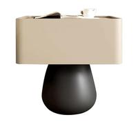 Chest of Drawers Solid wood bedside table, modern side table with round leather base for the bedroom