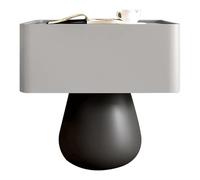 Chest of Drawers Solid wood bedside table, modern side table with round leather base for the bedroom